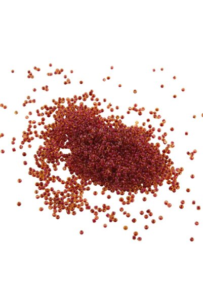 Serhat Aksesuar ve El İşçilik 08 خرز كوم مطلي داخليًا باللون العنابي 3 مم (10...