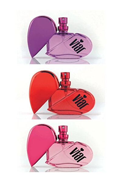 Eti Viar Kadın Cep ve Çanta Parfüm 3'lü Set Kalp Desenli 28 ml X 3