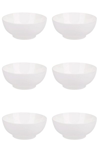 Vervo.ro pentru minți curioase Set of Bowls, 6 Pieces, 1 L, Porcelain, White