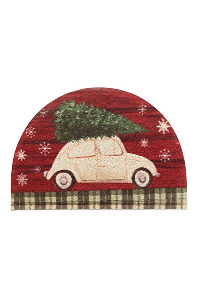OEM Antiskid entrance mat with Christmas motifs, Washable rubberized material, Semicircular, Festive dec