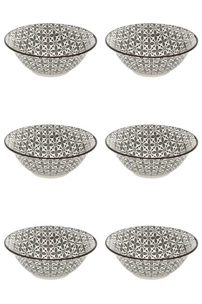 Vervo.ro pentru minți curioase Bowl set, 6 pieces, 450 ml, Porcelain, Beige