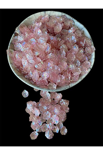 312 KONSEPT 50 bucăți mărgele de frunze de janjan transparente roz / accesori...