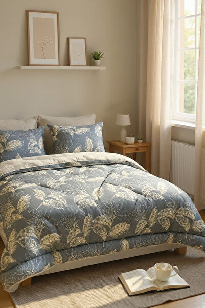 Esre ev tekstili Battal boy welsoft yorgan seti ARİNA BEJ (çarşaf dahil değil...