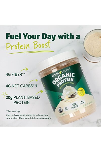 MUSCLETECH Purely Inspired Organic Protein Plant-Based Nutritional Shake with Pea & Brown Rice Prote