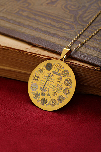 GM SİLVER قلادة نور دايرسي من الفولاذ الذهبي المقاوم للصدأ 316L