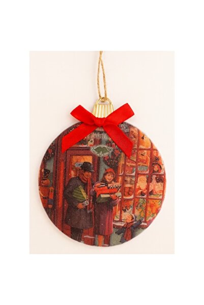 OEM Decoratiune luminoasa Craciun, pentru brad, Design Christmas Family, cu agatatoare, banda autoadeziv