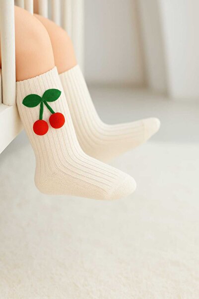 ÖZKARDEŞLER BABY Бебешки и детски чорапи до коляното с череши