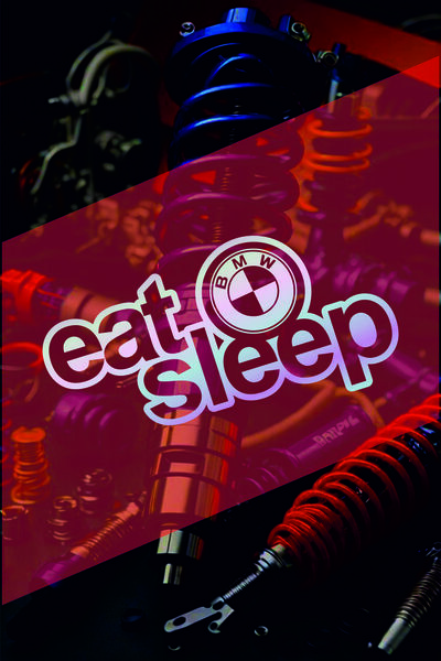 sticker ملصق زجاج السيارة بتصميم EAT SLEEP BMW مقاس 15×8 سم، ملصق هولوغرام JD...