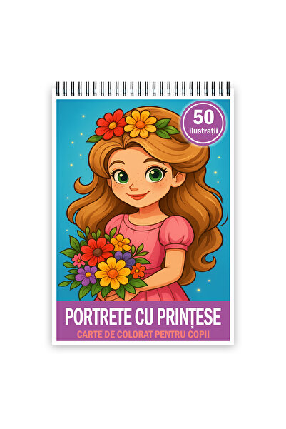 Legendary Gifts Carte de colorat, 50 de ilustrații Portrete de prințese, 106 pagini, A3 Format: A3