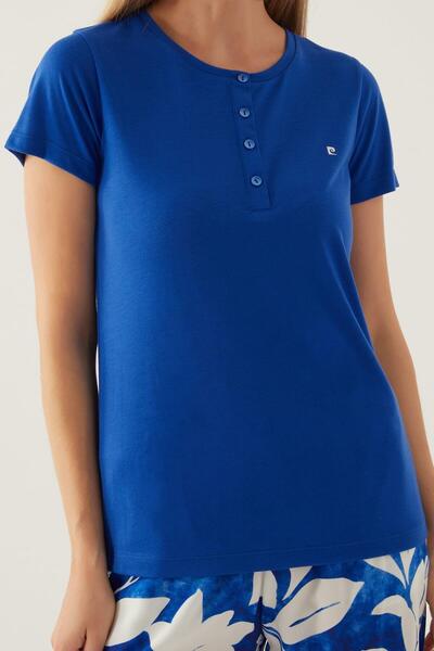 Pierre Cardin Women's Patterned Short Sleeve Pajama Set