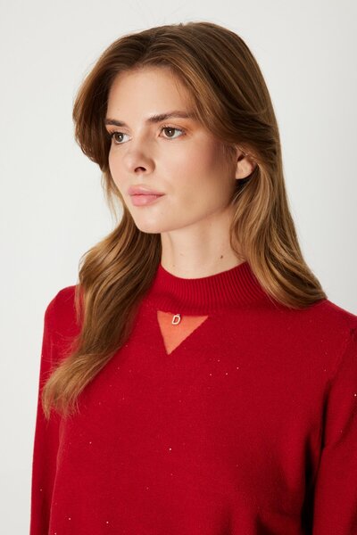 ON Knitwear Sweater with Metal Accessories and Sequin Detailing