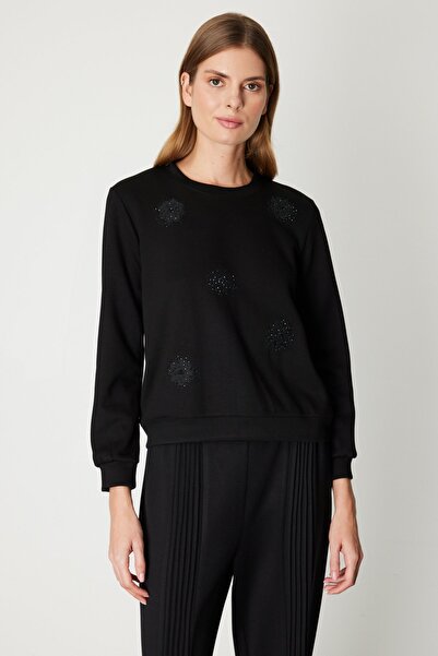 ON Desenli Taşlı Sweat