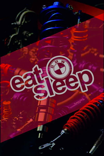 sticker ملصق زجاج السيارة بتصميم EAT SLEEP BMW مقاس 15×8 سم، ملصق هولوغرام JD...