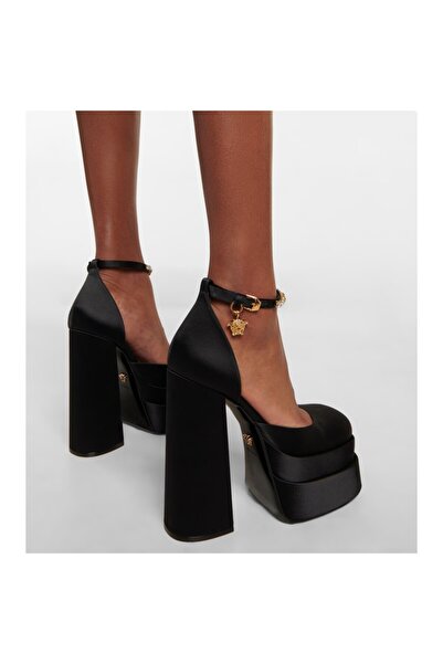 Versace Medusa Aevitas Black Platform Shoes