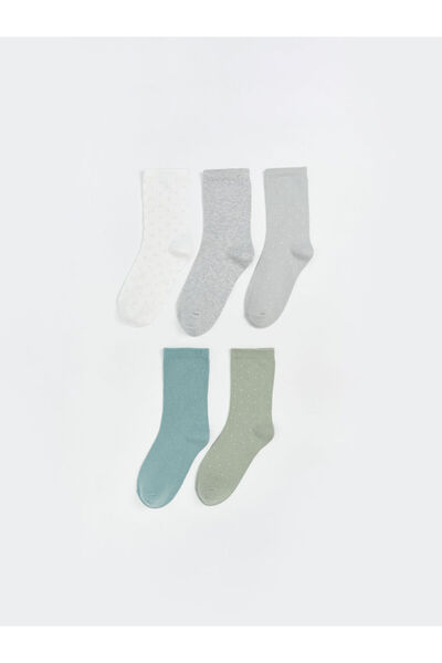 LC Waikiki Блестящи селекции от Shining Store | 5-пакет дамски чорапи без шарки