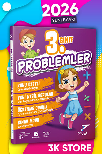 Pruva Akademi 2026 Pruva 3.Sınıf Problemler Soru Bankası