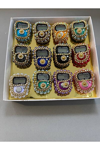 Ayzen Hediyelik Taşlı Zikirmatik 12’li Set | Asetat Kutu İçerisinde | Hac ve ...