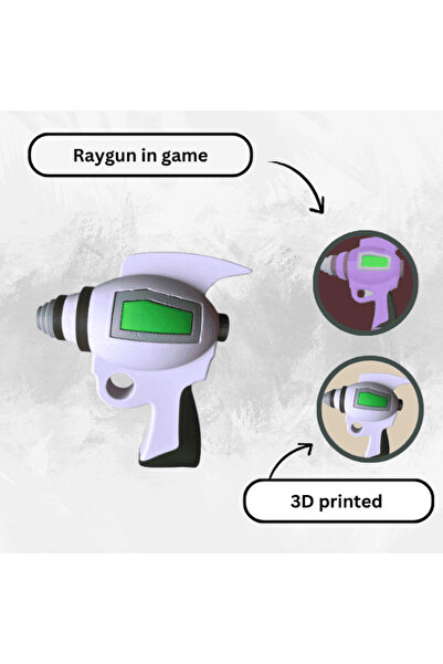 Lulu's Prints Raygun Alien weapon, inspired by 99 nights in the forest, multicolor, plastic, 3D printed