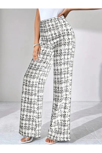 Butik Women's High Waist Wide Leg Woven Pants