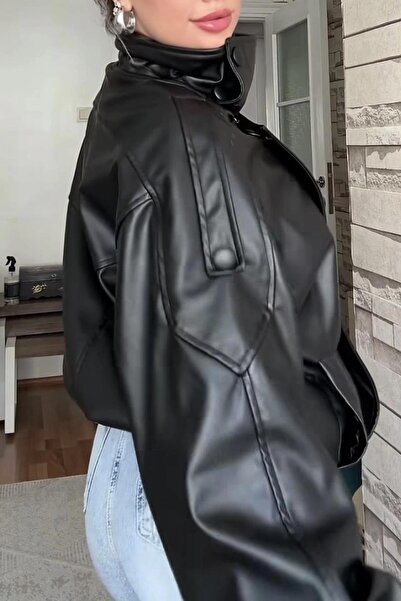 Jaglion PB Новий сезон Чорна шкіряна куртка в стилі