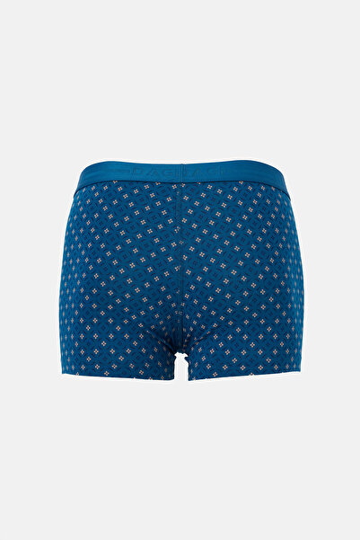 Dagi Navy Blue 2-Piece Patterned Cotton Boxers