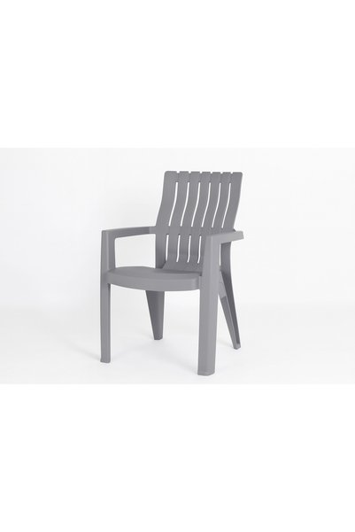 NZONE STORE Comfortable plastic chair for indoor and outdoor spaces in gray