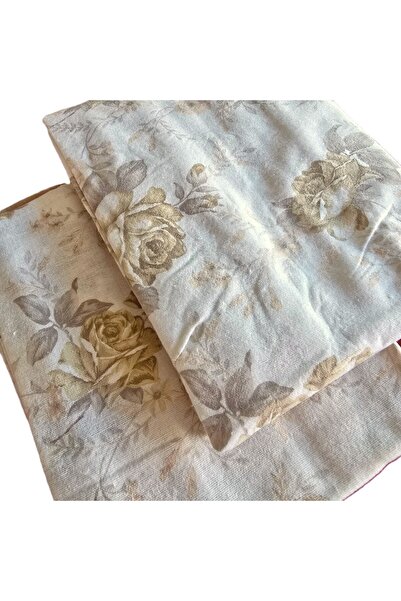 Kotonia Home Σετ 4 μαξιλαροθήκες, 100% βαμβάκι, εκλεκτό χρώμα, μπεζ, 50x80 cm, 07