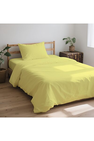 kesenegore 3-Piece Elastic Fitted Sheet Ranforce Cotton Fabric Single Duvet Cover Set