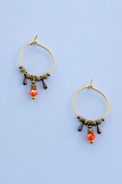 Lila Rosa Ethnic Authentic Earrings with Crystal Stones