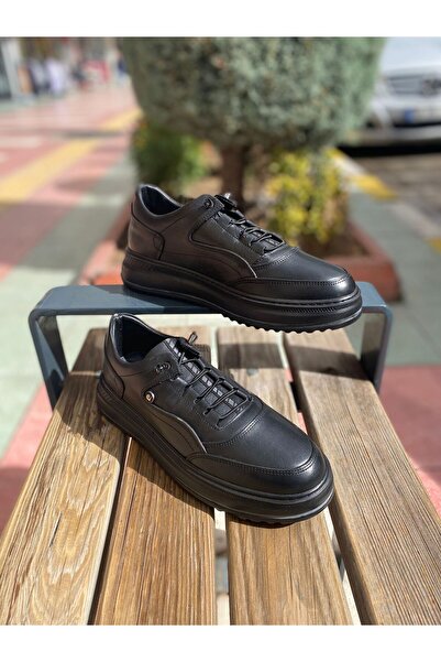 Pierre Cardin Erkek Hakiki Deri Casual Günlük Ayakkabı 90117 Siyah Cilt