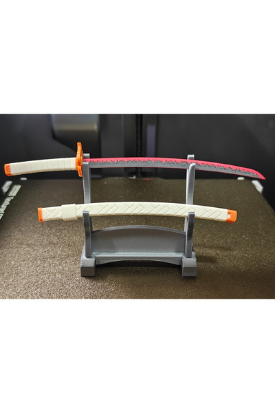 Titrek Toys Rengoku 18cm Katana Replika + Kın + Stand | Demon Slayer Koleksiyon Katana