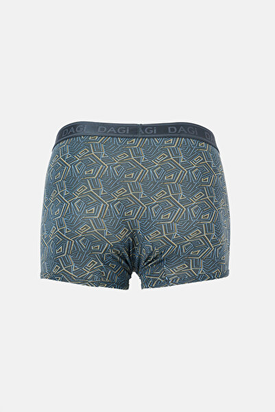 Dagi Koyu Indigo Desenli Micro Modal Boxer