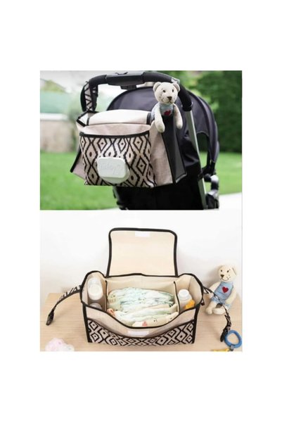 Wiforte Baby Stroller Organizer Bag – 37 × 12 × 19 Cm, Organizer with 3 Internal Compartments