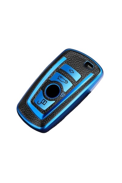 OEM Key case, blue, compatible with BMW 1 3 5 Series