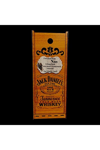 OEM Personalized whiskey box with personalized message for godparents, Jack Daniels model 30x10 cm