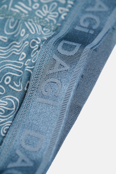 Dagi Açık Gri-Gri 3'Lü Desenli Micro Modal Boxer