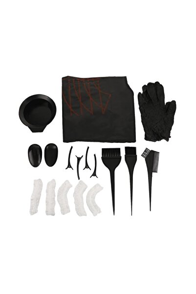 Generic Hair Dye Kit with Gloves Bowl Brushes Clips Bib Cap for Home Travel Salon Hair Coloring Styling and