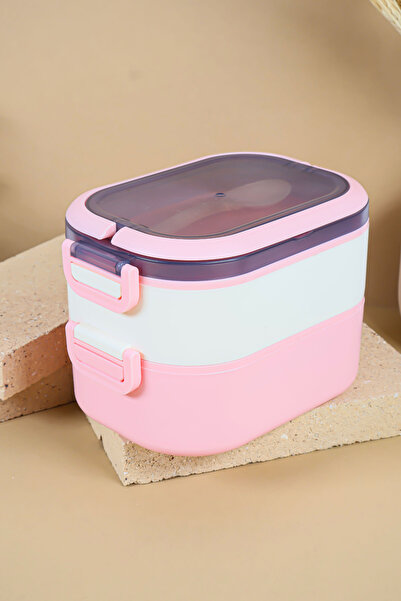 welcomein 2-Layer Leakproof Carry-On Covered Lunch Nutrition Storage Container - Microwave Safe