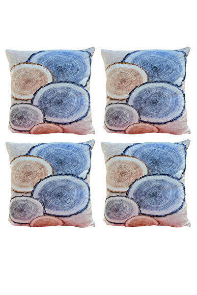 Bumedo مجموعة أغطية وسائد زخرفية مطبوعة رقميًا على الطراز الحديث مكونة من 4 ق...