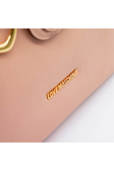 Love Moschino ECO-LEATHER BACKPACK WITH GOLD DETAILS