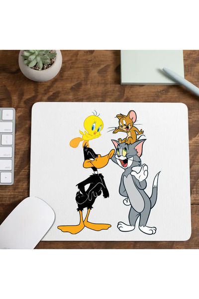 OEM Mousepad Daffy Duck Tom Jerry Tweety