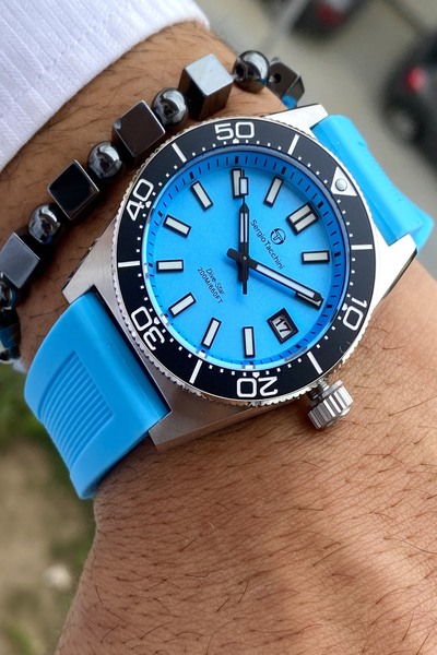 Sergio Tacchini Dive Star Mavi Kadran Mavi Silikon Kordon Erkek Kol Saati