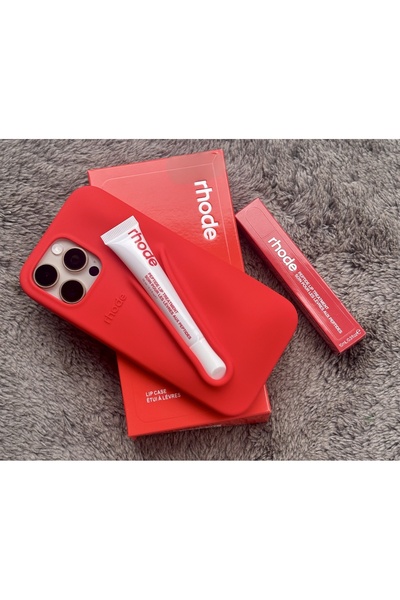 HYPERSOFT Iphone 11 (6.1 inç) Uyumlu Rhode Summer Lip Case Ruj Bölmeli Kılıf