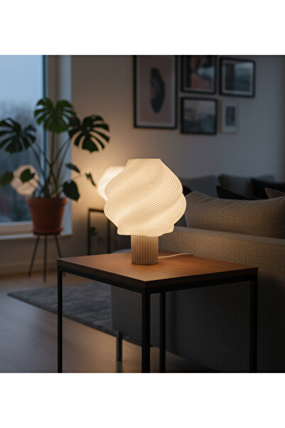 Tuby Store Twist Serisi Abajur - Dekoratif Aydınlatma - Gece Lambası - Masaüs...