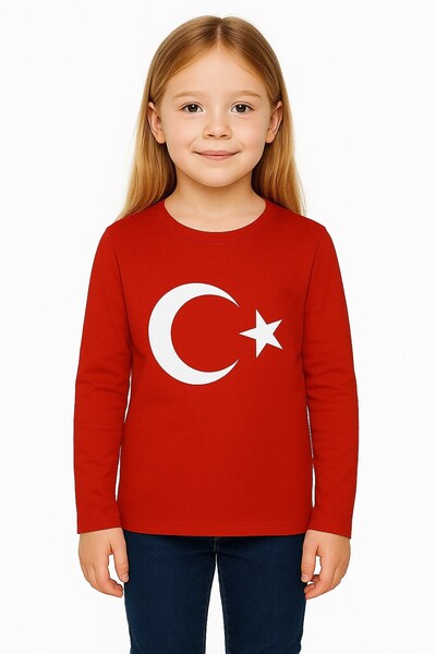 SeaBubbles Ayyıldız Printed Long Sleeve T-Shirt