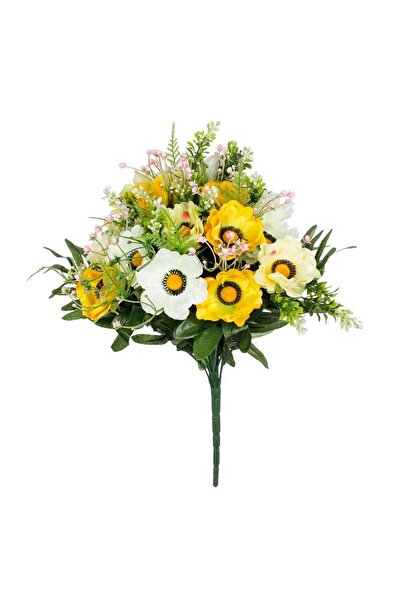 OEM Artificial Flowers Bouquet Yellow Anemones 40cm