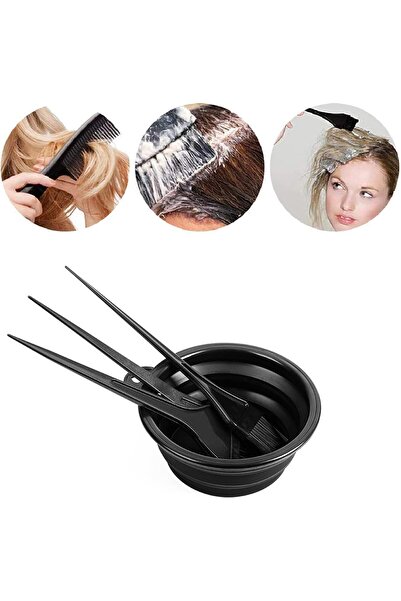Generic 16 Pcs Hair Dye Color Brush Bowl Set - Brushes Tool Mixing Bowl Kit Tint Comb for Hair Dying Colorin