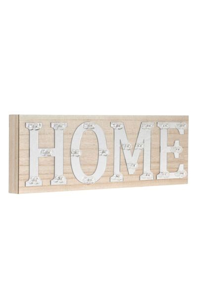 OEM Natural Color Wooden Decoration with LED Letters Mirror Home 44x3x14cm