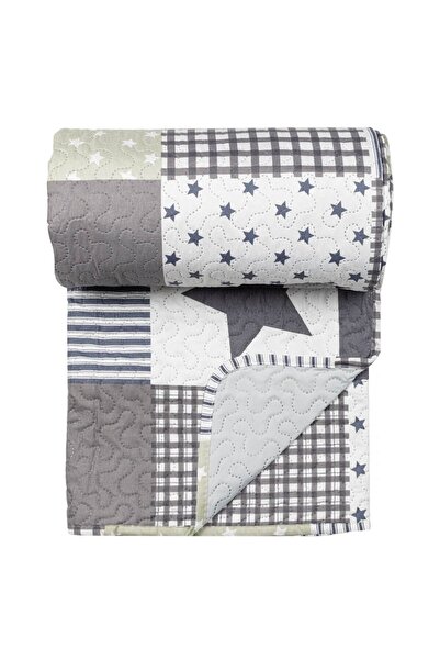 OEM Grey Patchwork Stars Duvet Cover 160x230cm