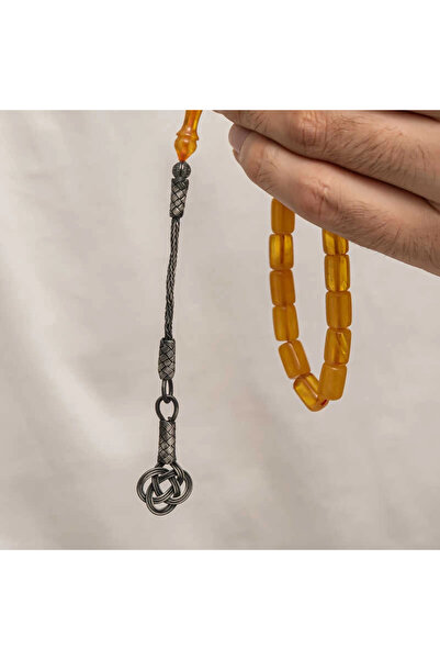 Gumush Silver Kazaz Tasseled Tight Amber Rosary